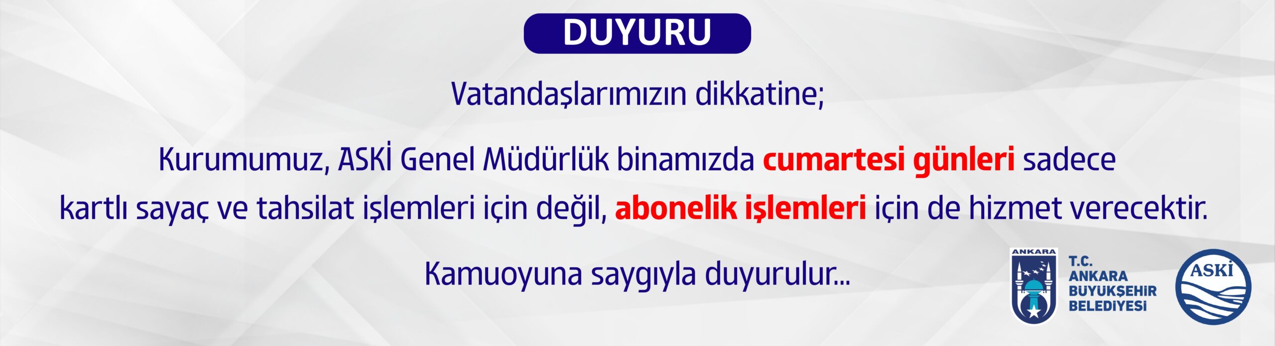 ASKİ: Ankara'nın Temiz Su ve Sağlıklı Kanalizasyon Altyapısının Güvencesi 5 ASKİ. ADANA SU VE KANALİZASYON İDR. GENEL MÜD.