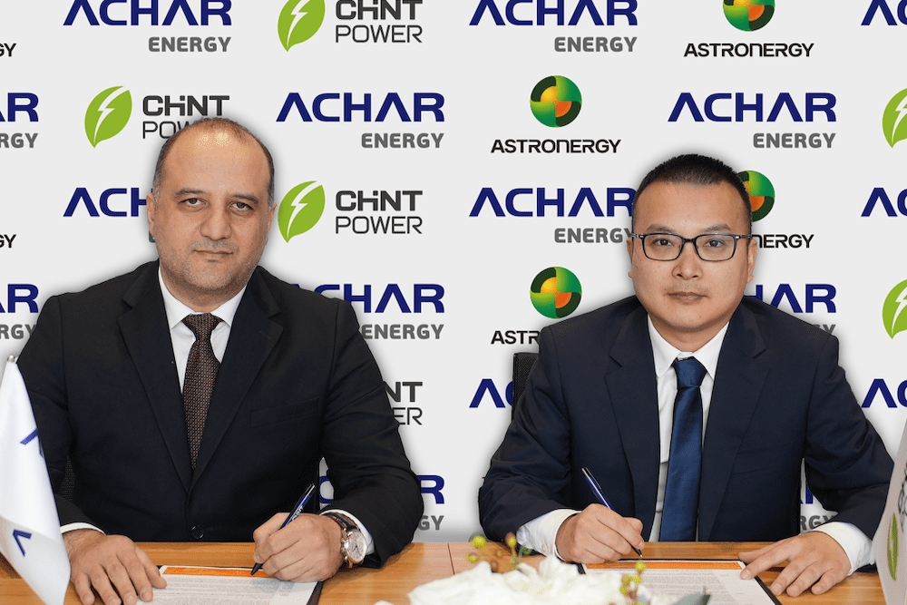 Astronergy ve Chint Power, Achar Energy ile ekipman tedarik anlaşması imzaladı
